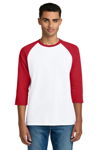 Heavy Cotton 3/4-Sleeve Raglan T-Shirt - Gildan 5700, ready for custom embroidery or printing