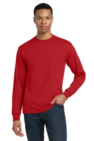 DryBlend 50 Cotton/50 Poly Long Sleeve T-Shirt - Gildan 8400, ready for custom embroidery or printing