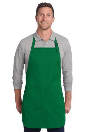Full-Length Two-Pocket Bib Apron - Port Authority A600, ready for custom embroidery or printing
