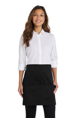 Easy Care Half Bistro Apron with Stain Release - Port Authority A706, ready for custom embroidery or printing