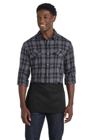 Easy Care Reversible Waist Apron with Stain Release - Port Authority A707, ready for custom embroidery or printing