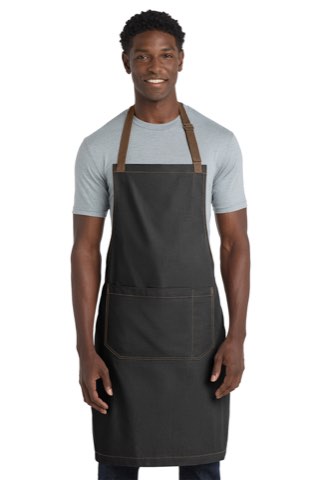 Market Full-Length Bib Apron - Port Authority A800, ready for custom embroidery or printing