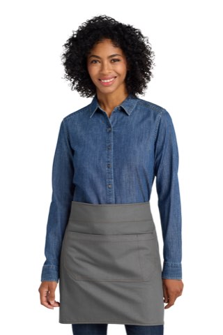 Market Half Bistro Apron - Port Authority A801, ready for custom embroidery or printing
