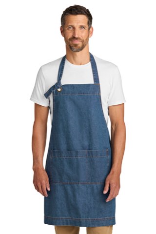 Signature Denim Apron - Port Authority A901, ready for custom embroidery or printing