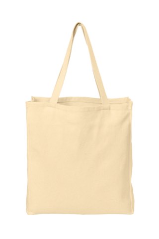 Ideal Twill Over-the-Shoulder Grocery Tote - Port Authority B110, ready for custom embroidery or printing