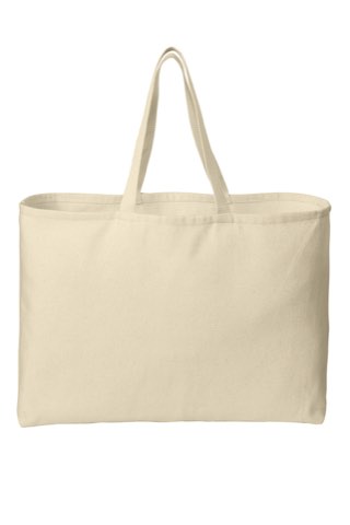 Ideal Twill Jumbo Tote - Port Authority B300, ready for custom embroidery or printing
