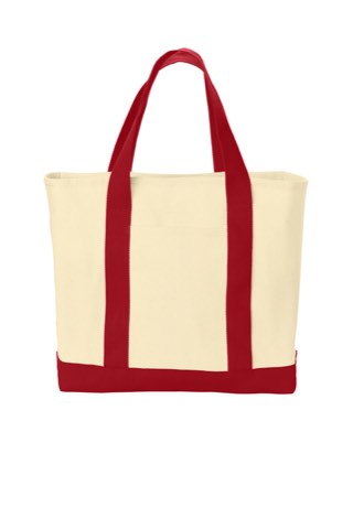 Ideal Twill Two-Tone Shopping Tote - Port Authority B400, ready for custom embroidery or printing