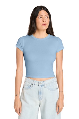 Women's Micro Rib Baby Tee - Bella+Canvas BC1010, ready for custom embroidery or printing