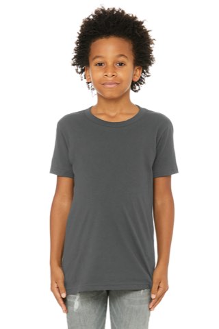 Youth Jersey Short Sleeve Tee - Bella+Canvas BC3001Y, ready for custom embroidery or printing