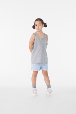 Youth Heather CVC Tank - Bella+Canvas BC3480YCVC, ready for custom embroidery or printing