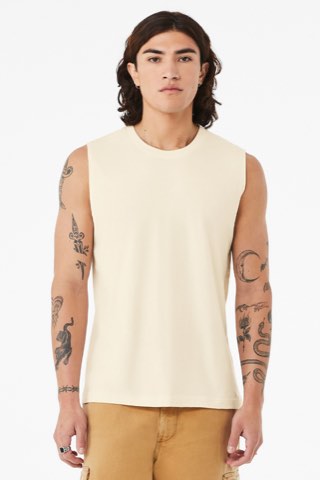 Unisex Jersey Muscle Tank - Bella+Canvas BC3483, ready for custom embroidery or printing