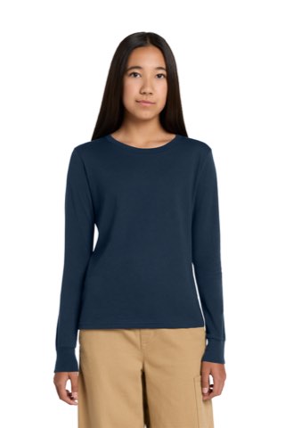 Youth Jersey Long Sleeve Tee - Bella+Canvas BC3501Y, ready for custom embroidery or printing