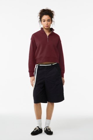 Women's 10-Ounce 1/2-Zip Pullover - Bella+Canvas BC4540, ready for custom embroidery or printing