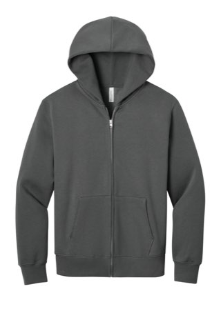 Unisex 10-Ounce Heavyweight Full-Zip Hooded Sweatshirt - Bella+Canvas BC4739, ready for custom embroidery or printing