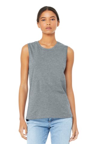 Women's Jersey Muscle Tank - Bella+Canvas BC6003, ready for custom embroidery or printing