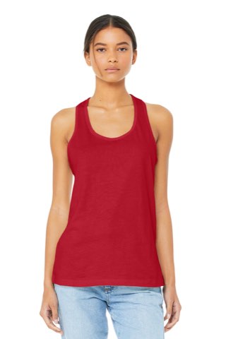 Women's Jersey Racerback Tank - Bella+Canvas BC6008, ready for custom embroidery or printing