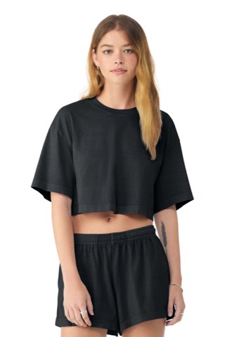 Women's Heavyweight Garment-Dyed Cropped Tee - Bella+Canvas BC6882GD, ready for custom embroidery or printing