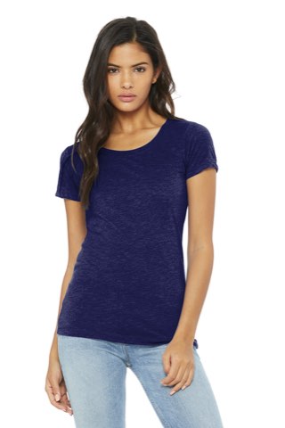 Women's Triblend Short Sleeve Tee - Bella+Canvas BC8413, ready for custom embroidery or printing