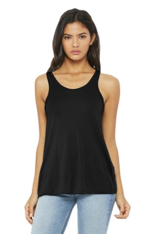 Women's Flowy Racerback Tank - Bella+Canvas BC8800, ready for custom embroidery or printing