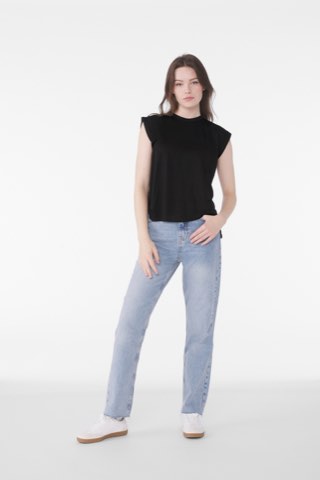 Women's Flowy Muscle Tee with Rolled Cuffs - Bella+Canvas BC8804, ready for custom embroidery or printing