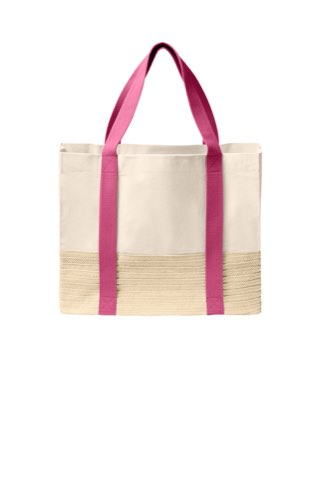 Straw Market Tote - Port Authority BG450, ready for custom embroidery or printing