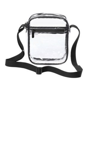 Clear Crossbody Bag - Port Authority BG931, ready for custom embroidery or printing