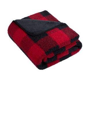 Double-Sided Sherpa/Plush Blanket - Port Authority BP48, ready for custom embroidery or printing