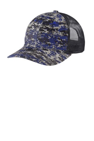 Digi Camo Snapback Trucker Cap - Port Authority C404, ready for custom embroidery or printing