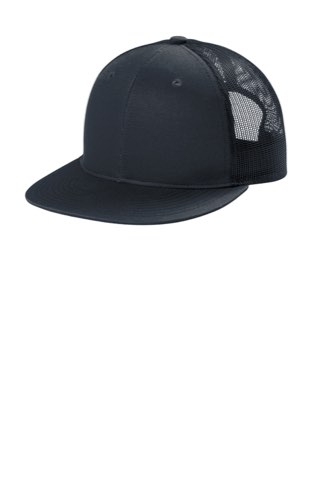 Snapback Flat Bill Trucker Cap - Port Authority C407, ready for custom embroidery or printing