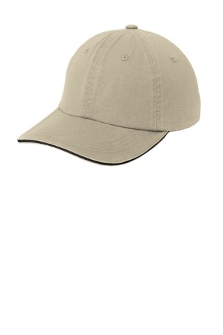 Sandwich Bill Cap with Striped Closure - Port Authority C830, ready for custom embroidery or printing