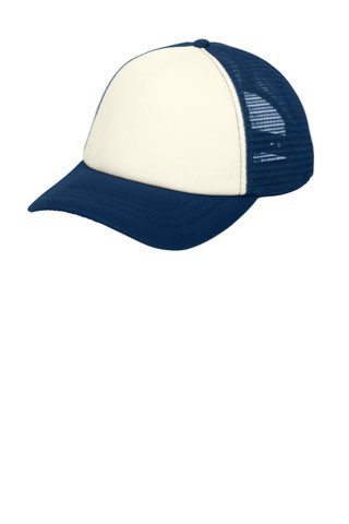 5-Panel Twill Foam Trucker Cap - Port Authority C936, ready for custom embroidery or printing