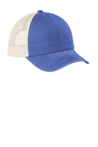 Beach Wash Mesh Back Cap - Port Authority C943, ready for custom embroidery or printing