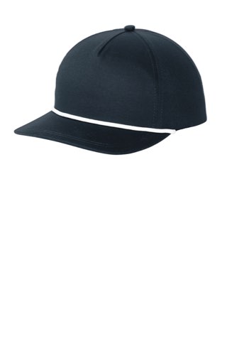 Snapback Five-Panel Rope Cap - Port Authority C962, ready for custom embroidery or printing