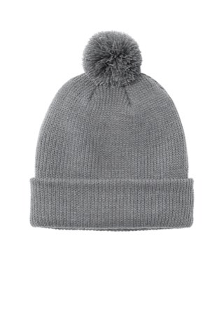 Cozy Pom Beanie - Port Authority C978, ready for custom embroidery or printing