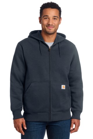 Rain Defender Paxton Heavyweight Hooded Zip-Front Sweatshirt - Carhartt CT100614, ready for custom embroidery or printing