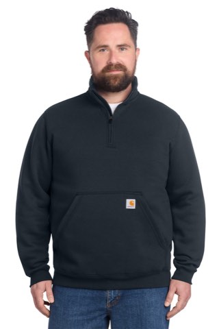 Midweight 1/4-Zip Mock Neck Sweatshirt - Carhartt CT105294, ready for custom embroidery or printing