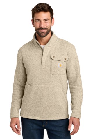 Midweight 1/4-Zip Sweater Fleece - Carhartt CT106378, ready for custom embroidery or printing