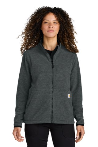 Women's Textured Full-Zip Fleece Jacket - Carhartt CT106419, ready for custom embroidery or printing