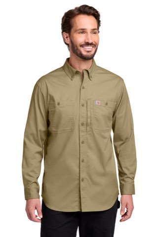 Rugged Professional Series Long Sleeve Shirt - Carhartt CT106689, ready for custom embroidery or printing