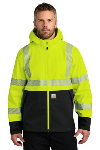 ANSI 107 Class 3 Storm Defender Jacket - Carhartt CT106693, ready for custom embroidery or printing