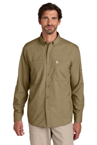 Force Sun Defender Long Sleeve Shirt - Carhartt CT107106, ready for custom embroidery or printing