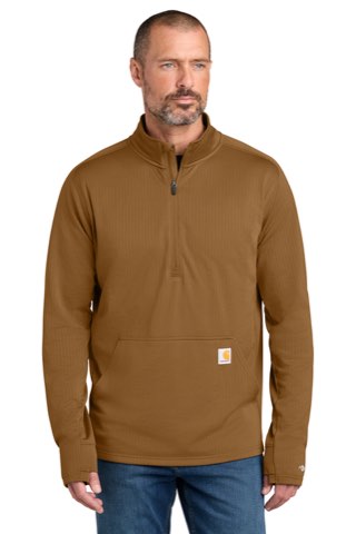 Force 1/2-Zip Grid Fleece - Carhartt CT107814, ready for custom embroidery or printing
