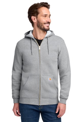 Midweight Hooded Zip-Front Sweatshirt - Carhartt CTK122, ready for custom embroidery or printing