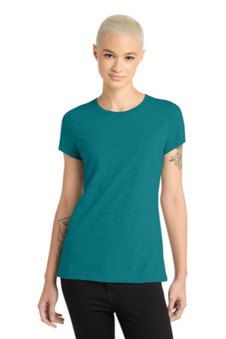 Women's Perfect Blend CVC Tee - District DM108L, ready for custom embroidery or printing