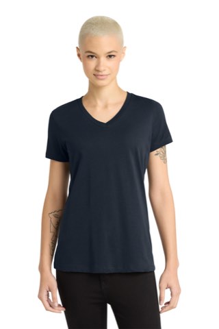 Women's Perfect Weight V-Neck Tee - District DM1170L, ready for custom embroidery or printing
