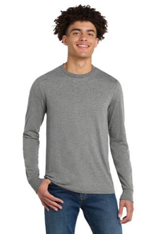 Perfect Tri Long Sleeve Tee - District DM132, ready for custom embroidery or printing