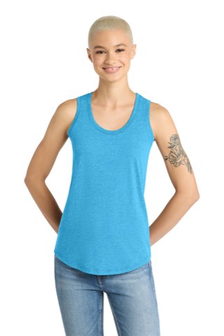 Women's Perfect Tri Racerback Tank - District DM138L, ready for custom embroidery or printing