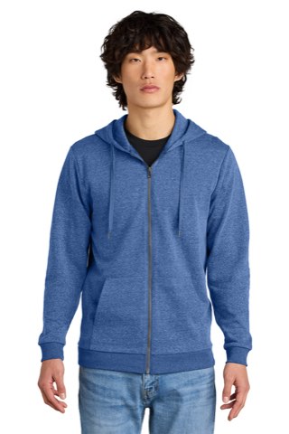 Perfect Tri Fleece Full-Zip Hoodie - District DT1302, ready for custom embroidery or printing