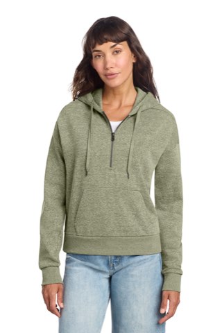 Women's Perfect Tri Fleece 1/2-Zip Pullover - District DT1311, ready for custom embroidery or printing