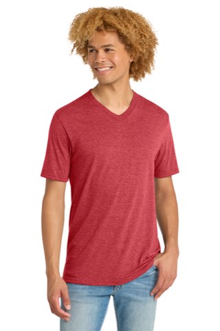 Perfect Tri V-Neck Tee - District DT1350, ready for custom embroidery or printing